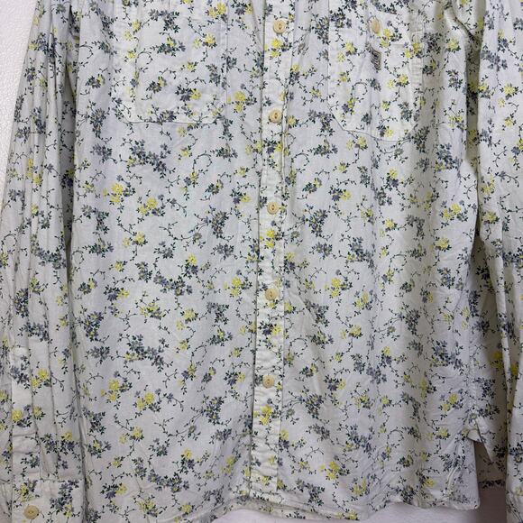 Denim & Supply Ralph Lauren Shirt Mens XL White Button Up Floral Cottagecore - Picture 5 of 10